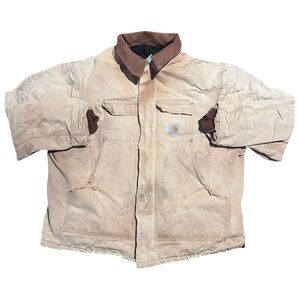 Vintage Carhartt Canvas Quilted Lined Work Jacket Size 4XL